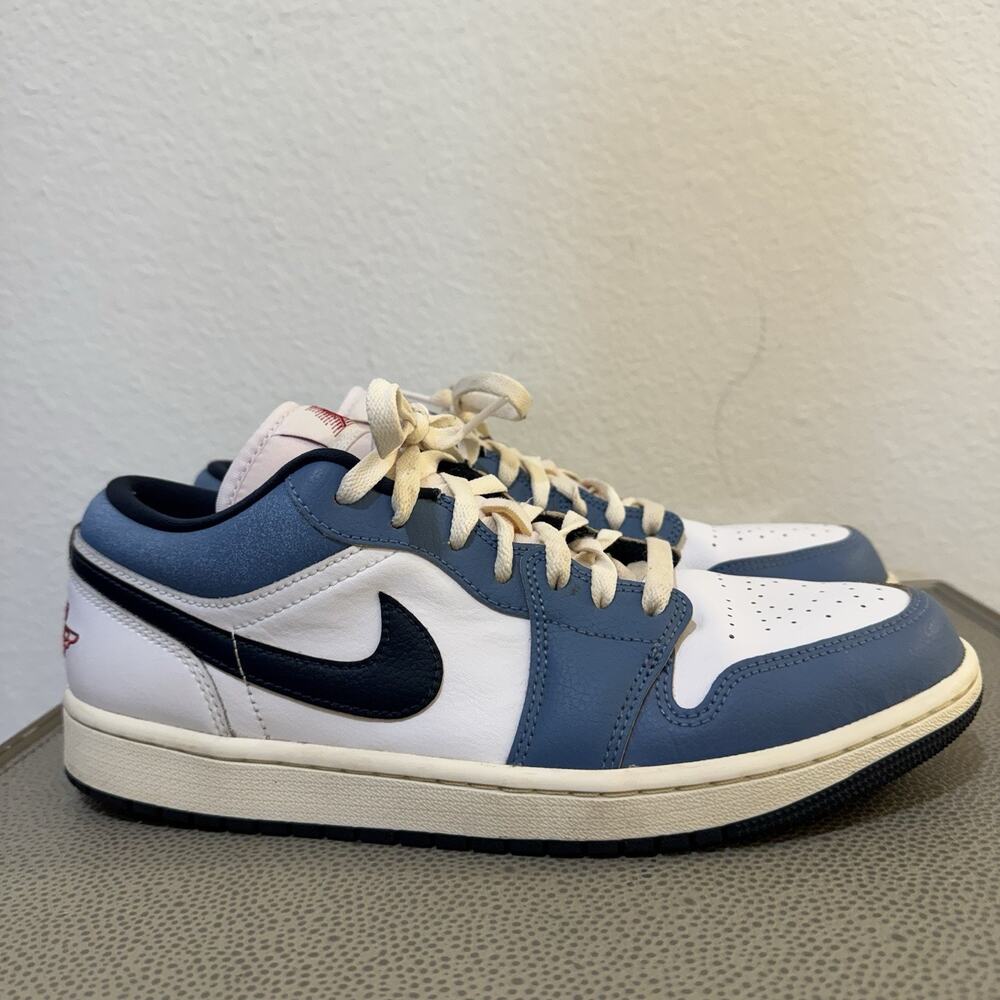 Nike Air Jordan 1 LOW SE 'Armory Blue' White Black Red HM3711 144 Men's 9.5